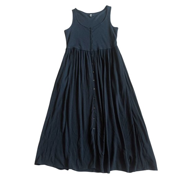 Frye Sleeveless Black Dress Button-Down Stretch Casual Classic Size Small - Picture 1 of 10